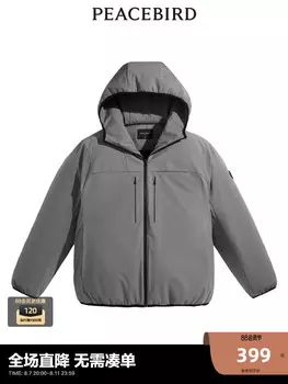 Пуховик мужской Peacebird теплый, серый
