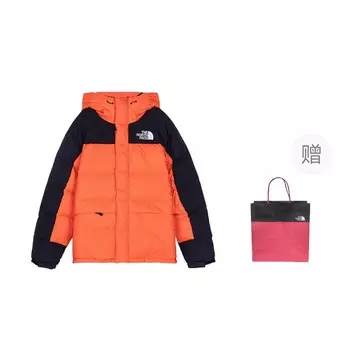 Пуховик мужской персидский оранжевый + подарочный пакет The North Face