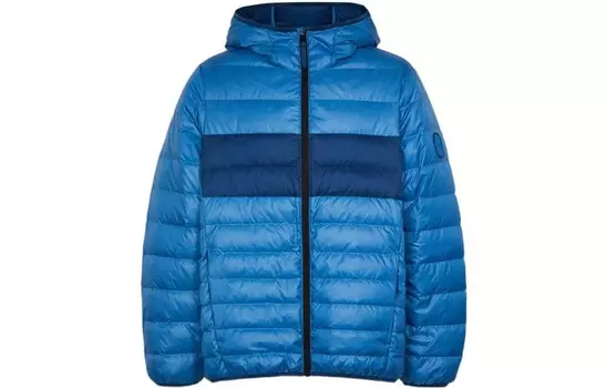 Пуховик мужской Racer Blue/Safety Orange/Lime Blast/White Coach, синий/оранжевый/белый
