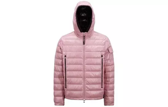 Пуховик мужской розовый Moncler, розовый