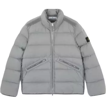 Пуховик мужской серо-коричневый Stone Island