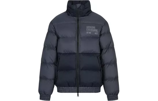 Пуховик мужской серый/синий Armani Exchange, серый/синий