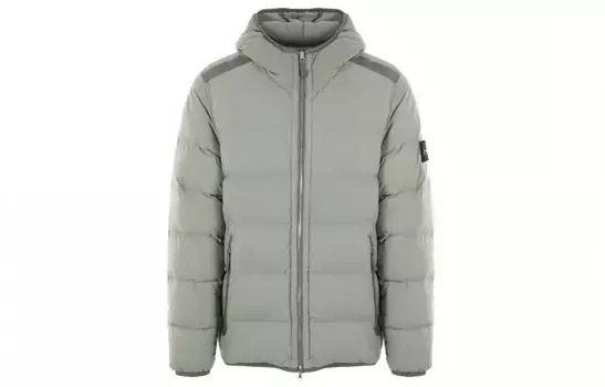 Пуховик мужской серый Stone Island, серый