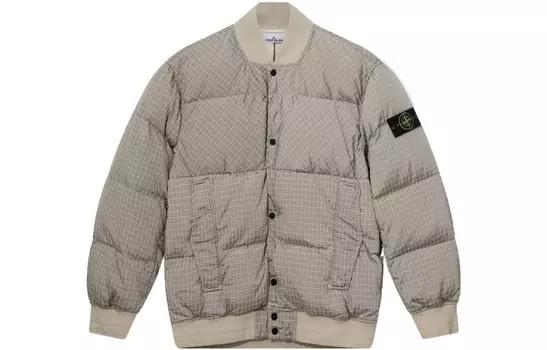 Пуховик мужской серый Stone Island, серый