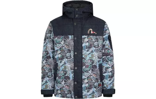 Пуховик мужской синий Evisu, синий