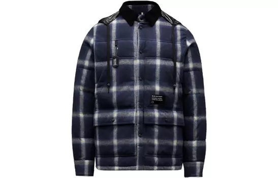 Пуховик мужской синий Moncler