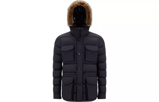 Пуховик мужской синий Moncler