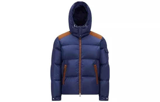 Пуховик мужской синий Moncler