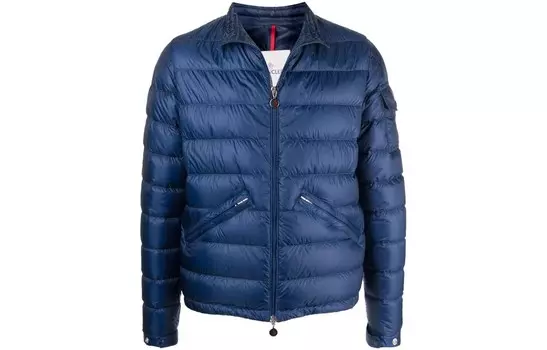 Пуховик мужской синий Moncler