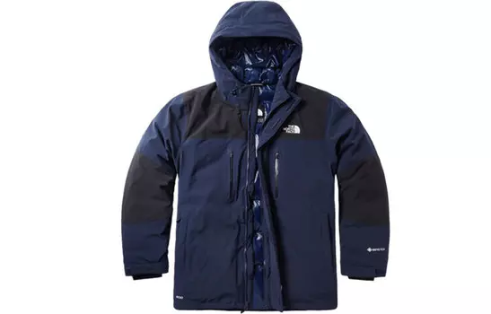 Пуховик мужской синий The North Face, синий