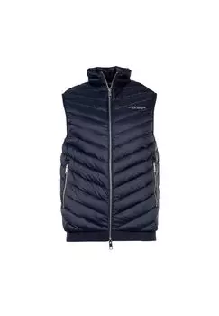 Пуховик мужской - стеганый жилет, на молнии, без рукавов, однотонный ARMANI EXCHANGE, темно-синий
