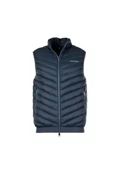 Пуховик мужской - стеганый жилет, на молнии, без рукавов, однотонный ARMANI EXCHANGE, цвет Dunkelblau Petrol