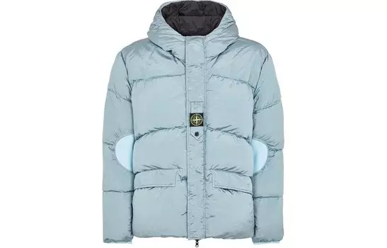 Пуховик мужской Stone Island на молнии, синий