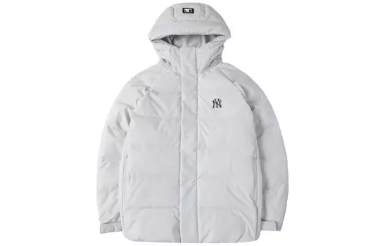 Пуховик мужской светло-серый Mlb