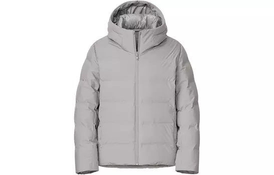 Пуховик мужской светло-серый Uniqlo, серый