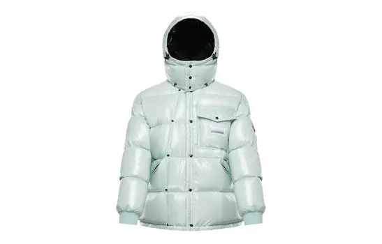 Пуховик мужской светло-зеленый Moncler
