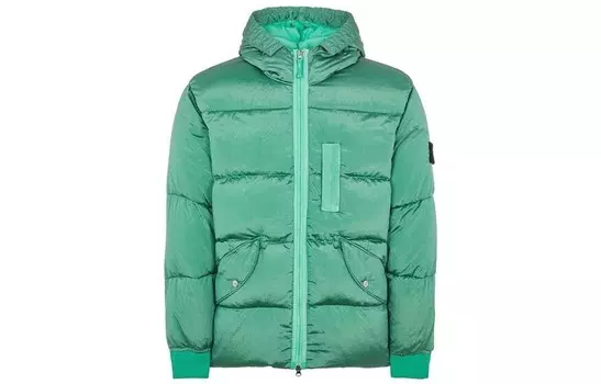 Пуховик мужской светло-зеленый Stone Island, светло-зеленый
