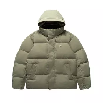 Пуховик мужской темно-коричневый хаки Fila Fusion