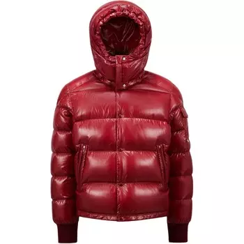 Пуховик мужской темно-красный Moncler