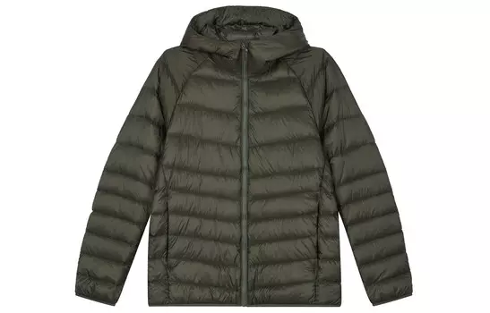 Пуховик мужской темно-оливковый - 57 Uniqlo, оливковый