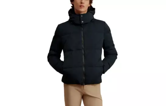 Пуховик мужской темно-синий Hermes, темно-синий