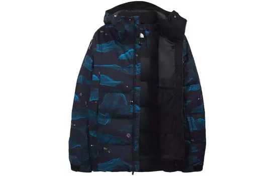 Пуховик мужской темно-синий The North Face, синий
