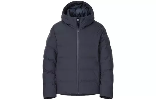 Пуховик мужской темно-синий Uniqlo, темно-синий