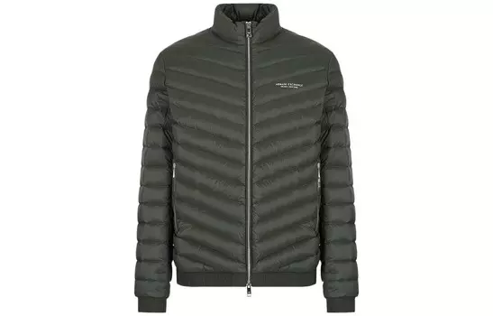 Пуховик мужской темно-зеленый Armani Exchange, темно-зеленый