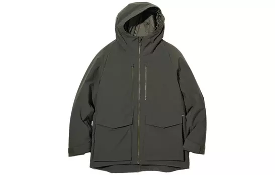 Пуховик мужской темно-зеленый Uniqlo, темно-зеленый