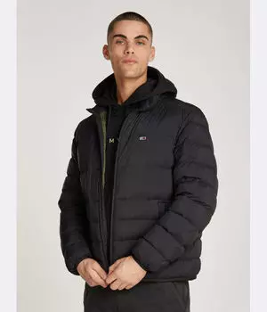 Пуховик мужской Tommy Jeans короткий стеганый, черный
