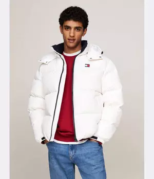 Пуховик мужской Tommy Jeans стеганый утепленный, белый