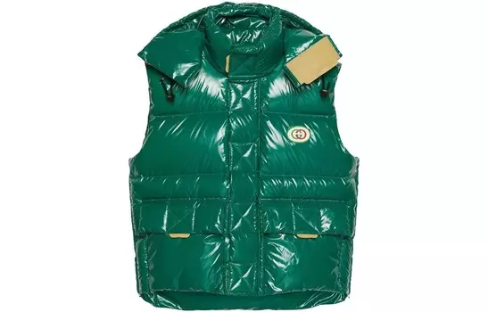 Пуховик мужской зеленый Gucci, зеленый