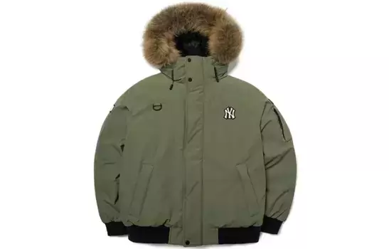 Пуховик мужской зеленый Mlb