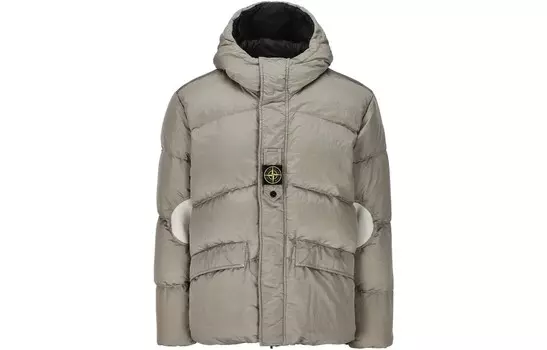 Пуховик мужской зеленый Stone Island, зеленый