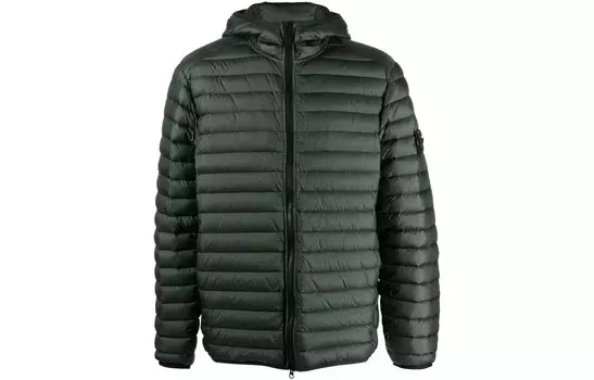 Пуховик мужской зеленый Stone Island, зеленый