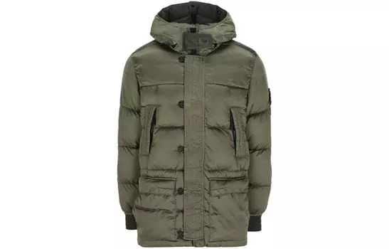 Пуховик мужской зеленый Stone Island, зеленый