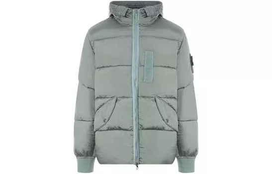 Пуховик мужской зеленый Stone Island, зеленый