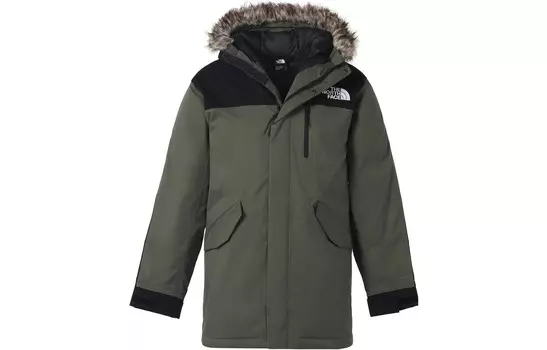 Пуховик мужской зеленый The North Face, зеленый
