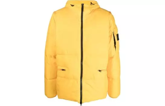 Пуховик мужской желтый Stone Island, желтый