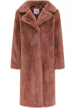 Пуховик myMo Mantel Aus Kunstfell, цвет Kastanie