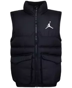 Пуховик на флисовой подкладке с логотипом Big Boys Jordan, красный