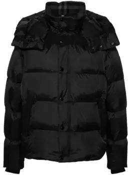 Пуховик на молнии BURBERRY, черный
