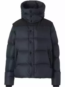 Пуховик на молнии BURBERRY, синий