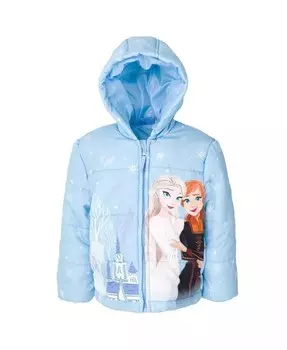 Пуховик на молнии для девочек Frozen до (2–7–8 лет) Disney, синий