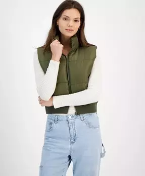 Пуховик на молнии для юниоров Madden Girl, зеленый