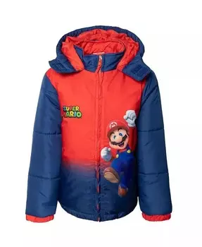 Пуховик на молнии Nintendo Yoshi Toad Princess для малышей и больших детей Super Mario, красный