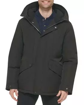 Пуховик на молнии с капюшоном Cole Haan, цвет Black