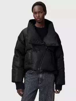 Пуховик на молнии сбоку от nickol AllSaints, черный