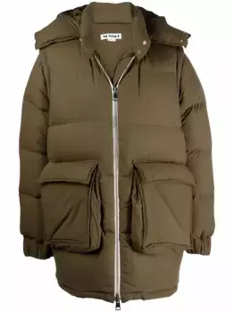 Пуховик на молнии Sunnei, зеленый