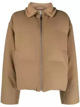 Пуховик на молнии TOTEME, коричневый